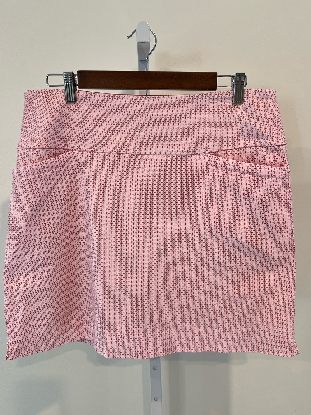 S.C.and Co Orange and White Pattern Golf Tennis Skort Womens Sz Large